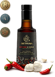 Orthosia Acı Biber & Sarımsak Çeşnili 250 ml Soğuk Sıkım Natürel Sızma Zeytinyağı
