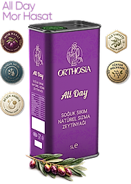 Orthosia All Day Memecik 5Lt Mor Hasat Soğuk Sıkım Natürel Sızma Zeytinyağı