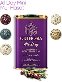 Orthosia All Day Mini Memecik 175 ml Mor Hasat Soğuk Sıkım Natürel Sızma Zeytinyağı